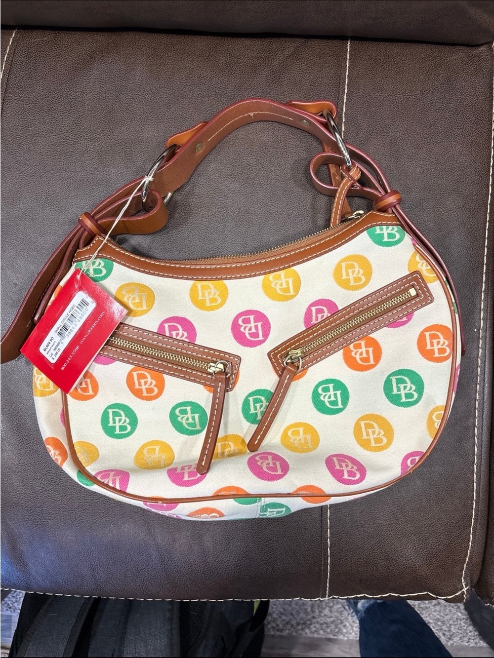 Dooney & Bourke Multicolor Logo Small Circle Hobo